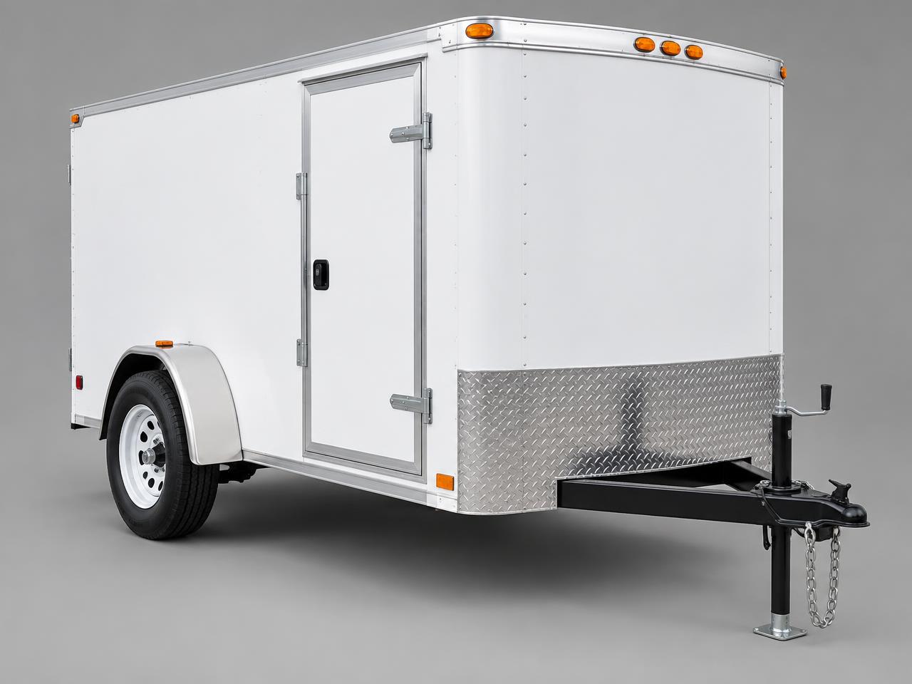 Enclosed Single-Axle Cargo / Construction Trailer available for rent from M3 Rental in Houston