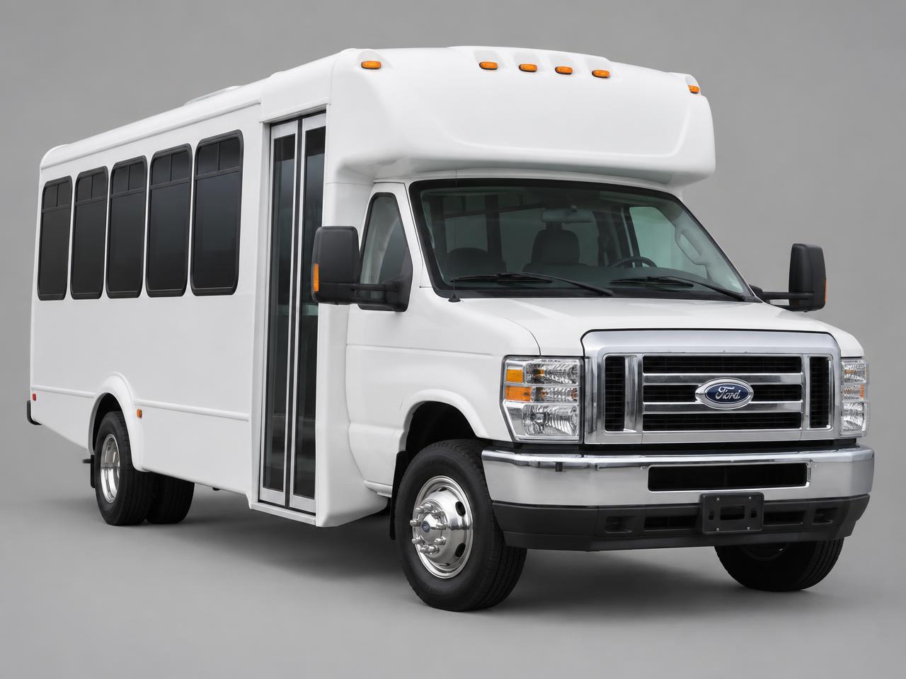 2014 Ford E-Series / Goshen Coach Shuttle Bus available for rent from M3 Rental in Houston